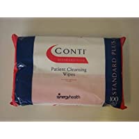 Conti Toallitas de limpieza para pacientes estándar Plus CPL110 (paquete de 100)